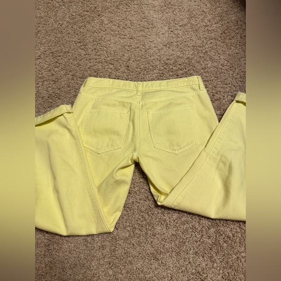 Ann Taylor LOFT Button Fly Yellow Jeans Sz 26/2 - Picture 9 of 9